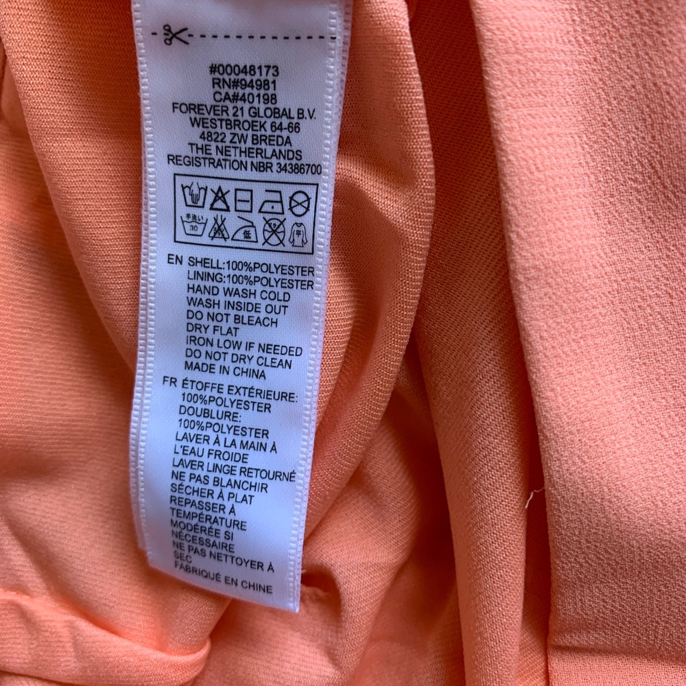 Forever 21 Skirt Coral Size Size Medium Maxi Sheer with Slipt Sides like new - Picture 9 of 11